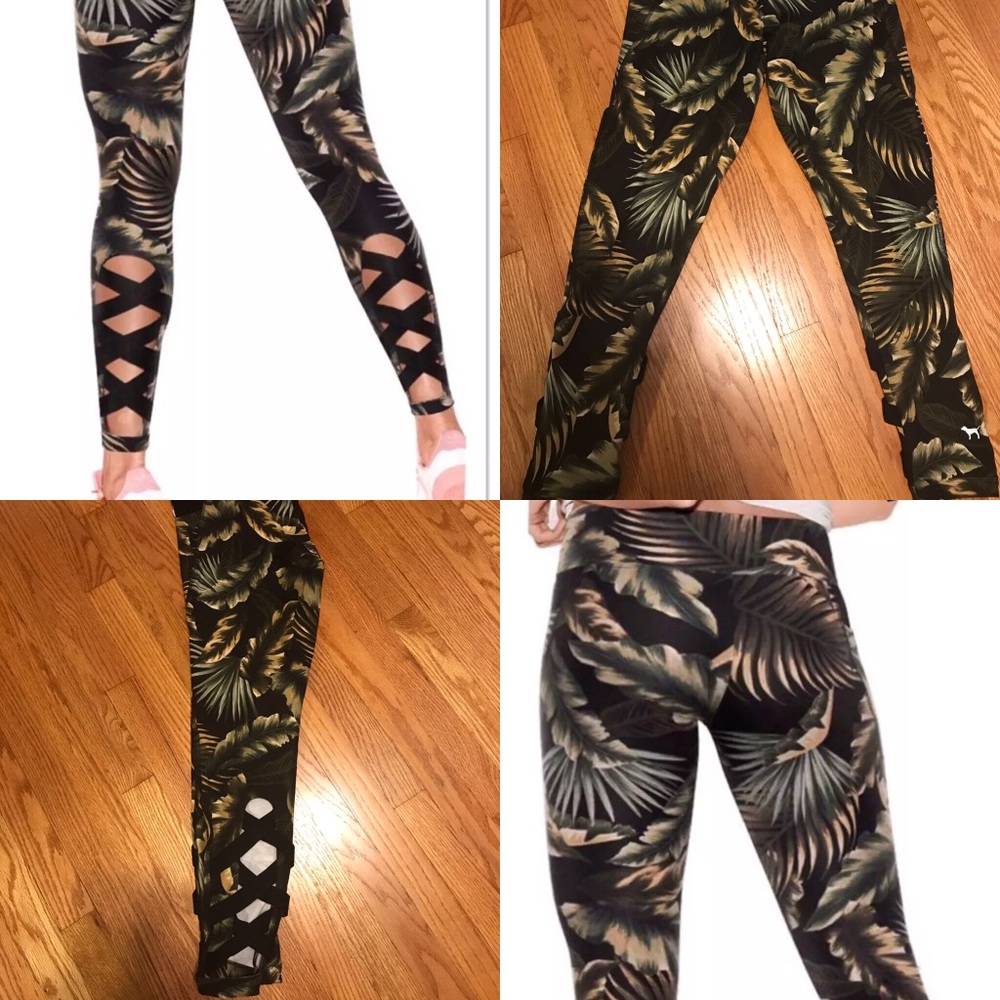 New vs pink tropical leggings